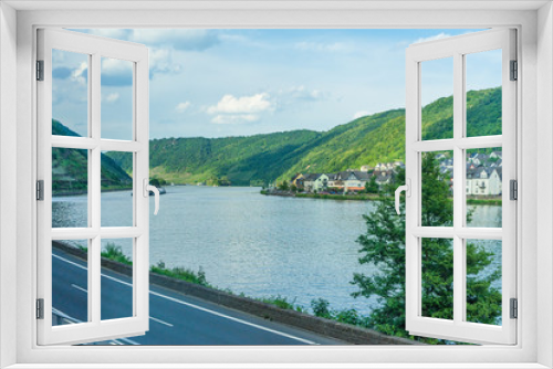 Fototapeta Naklejka Na Ścianę Okno 3D - Germany, Hiking Frankfurt Outskirts, a large body of water with a mountain in the background