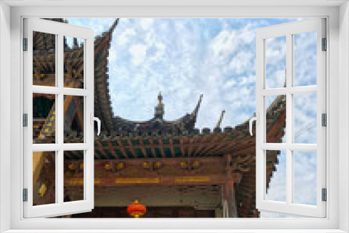 Fototapeta Naklejka Na Ścianę Okno 3D - Traditional Asia Chinese architecture garden temple and tower in daytime