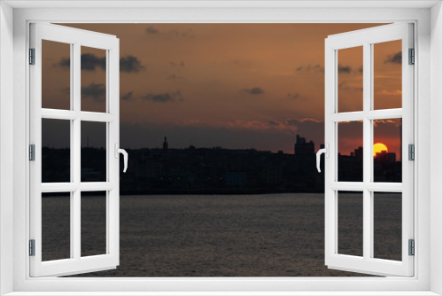 Fototapeta Naklejka Na Ścianę Okno 3D - CUBA HAVANA SUNSET