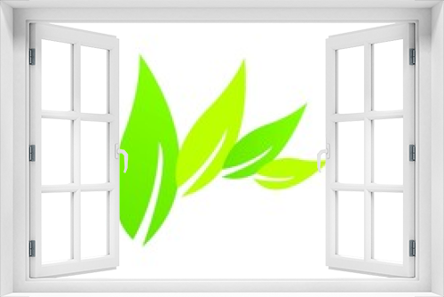 Fototapeta Naklejka Na Ścianę Okno 3D - leaf logo