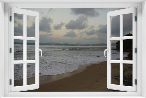 Fototapeta Naklejka Na Ścianę Okno 3D - Rainbow beach in the evening, Queensland, Australia