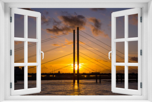 Fototapeta Naklejka Na Ścianę Okno 3D - Knie Bridge in Dusseldorf, Germany