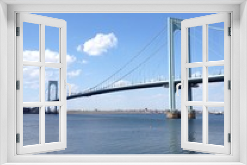 Fototapeta Naklejka Na Ścianę Okno 3D - Blue Sky Water Bridge