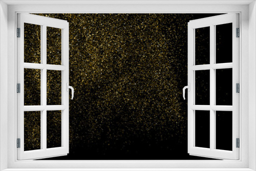 Fototapeta Naklejka Na Ścianę Okno 3D - Gold Glitter Texture Isolated on Black. Amber Particles Color. Celebratory Background. Golden Explosion of Confetti. Design Element. Digitally Generated Image. Vector Illustration, Eps 10.