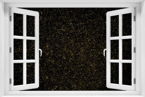 Fototapeta Naklejka Na Ścianę Okno 3D - Gold Glitter Texture Isolated on Black. Amber Particles Color. Celebratory Background. Golden Explosion of Confetti. Design Element. Digitally Generated Image. Vector Illustration, Eps 10.