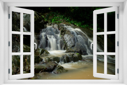 Fototapeta Naklejka Na Ścianę Okno 3D - Waterfalls in the tropical forests of Asia