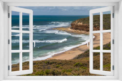 Fototapeta Naklejka Na Ścianę Okno 3D - Scenic view of Bells Beach, Australia from the clifftop