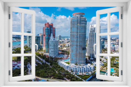 Fototapeta Naklejka Na Ścianę Okno 3D - Miami beach florida aerial photos