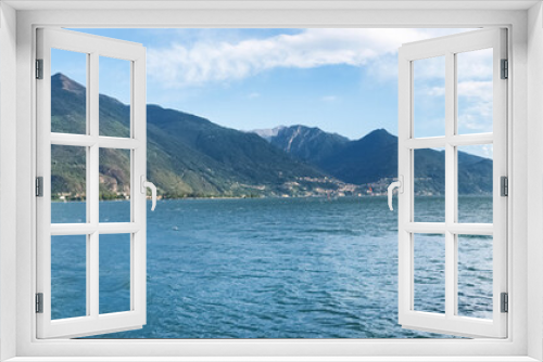 Fototapeta Naklejka Na Ścianę Okno 3D - Panorama of the country overlooking Lake Como