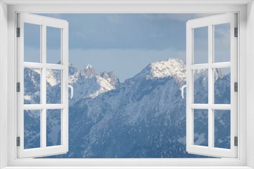 Fototapeta Naklejka Na Ścianę Okno 3D - Der Wilde Kaiser vom Westen aus gesehen