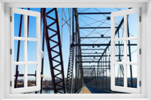 Fototapeta Naklejka Na Ścianę Okno 3D - Truss Bridge