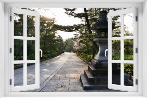 Fototapeta Naklejka Na Ścianę Okno 3D - Japanese temple lantern in Tokyo, Japan