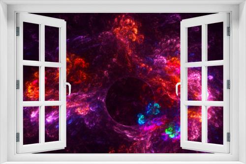 Fototapeta Naklejka Na Ścianę Okno 3D - 3D rendering abstract red fractal light background