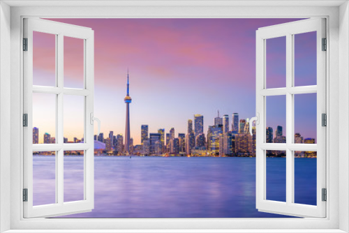 Fototapeta Naklejka Na Ścianę Okno 3D - Toronto city Skyline at sunset Canada