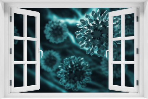Fototapeta Naklejka Na Ścianę Okno 3D - corona virus, covid 19 danger and 3d illustration