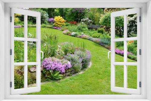 Fototapeta Naklejka Na Ścianę Okno 3D - Idyllische Gartenanlage