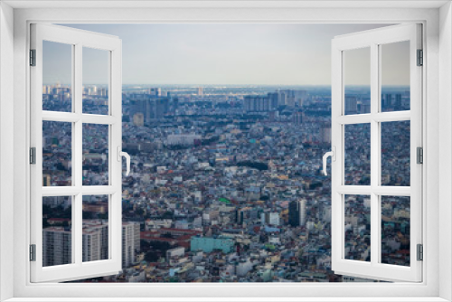 Fototapeta Naklejka Na Ścianę Okno 3D - Aerial view of Ho chi minh city cityscape, Vietnam