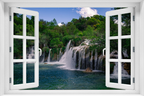 Fototapeta Naklejka Na Ścianę Okno 3D - Wodospady w Chorwacji