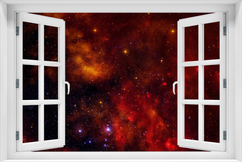 Fototapeta Naklejka Na Ścianę Okno 3D - Beautiful galaxy of red color with stars. Elements of this image were furnished by NASA.