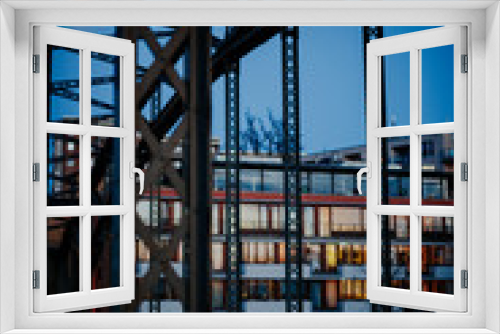 Fototapeta Naklejka Na Ścianę Okno 3D - Genzmer Brücke am Abend