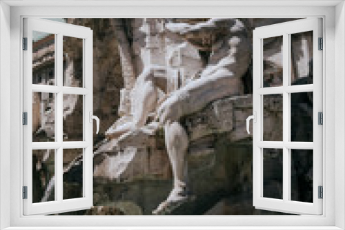Fototapeta Naklejka Na Ścianę Okno 3D - fountain of neptune in rome italy