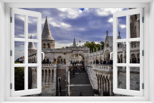 The beautihul view of Fisherman's bastion in Budapest
