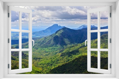 Fototapeta Naklejka Na Ścianę Okno 3D - Hills of Mauritius Island, Africa