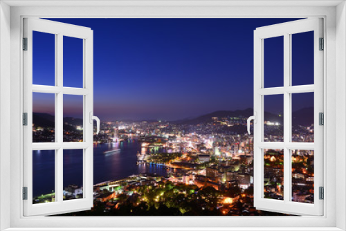 Fototapeta Naklejka Na Ścianę Okno 3D - 長崎の夜景