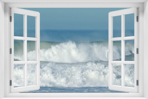 Fototapeta Naklejka Na Ścianę Okno 3D - Vagues déferlantes océan atlantique
