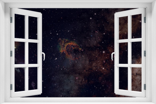 Fototapeta Naklejka Na Ścianę Okno 3D - Dark colorful nebula and galaxy in outer space. Beautiful science fiction concept.