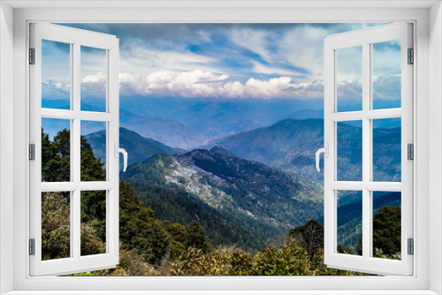 Fototapeta Naklejka Na Ścianę Okno 3D - Green valley near Kufri Himachal Pradesh India