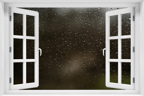 Fototapeta Naklejka Na Ścianę Okno 3D - rain drops on the glass