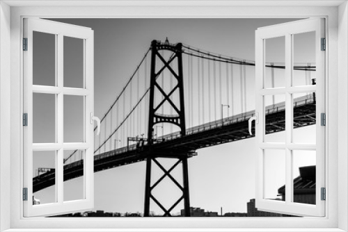 Fototapeta Naklejka Na Ścianę Okno 3D - MacDonald Bridge Halifax Nova Scotia