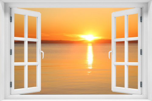 Fototapeta Naklejka Na Ścianę Okno 3D - Sunset  at the Garda lake - Italy