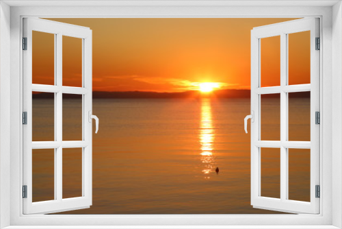 Fototapeta Naklejka Na Ścianę Okno 3D - Sunset  at the Garda lake - Italy