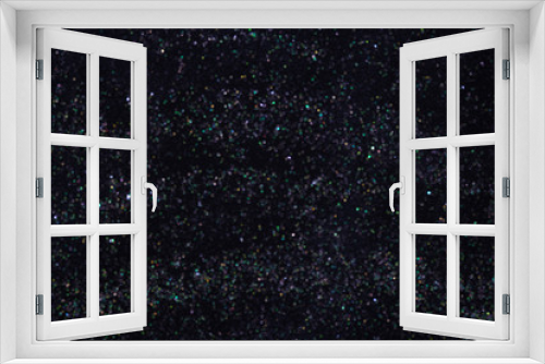 Fototapeta Naklejka Na Ścianę Okno 3D - Abstract elegant glitter sparkle bokeh defocused on black background concept night sky, space, stars, galaxy