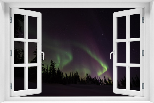 Fototapeta Naklejka Na Ścianę Okno 3D - northern lights aurora borealis in churchill manitoba canada