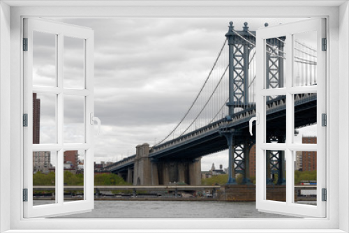 Fototapeta Naklejka Na Ścianę Okno 3D - manhattan bridge