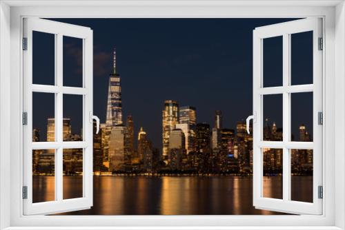 Fototapeta Naklejka Na Ścianę Okno 3D - panorama miasta