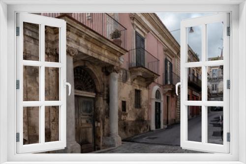 Fototapeta Naklejka Na Ścianę Okno 3D - Modica cityscape. View to Historical Buildings. Sicily, Italy.