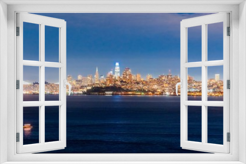 Fototapeta Naklejka Na Ścianę Okno 3D - night on the Golden Gate in California