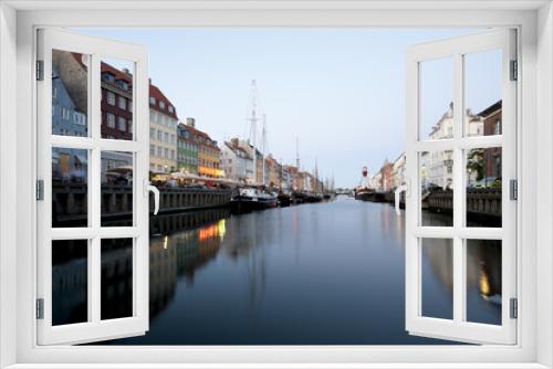 Fototapeta Naklejka Na Ścianę Okno 3D - Kopenhagen Nyhavn am Abend