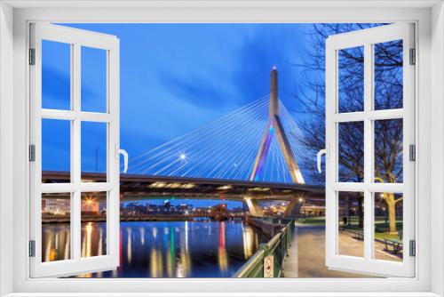 Fototapeta Naklejka Na Ścianę Okno 3D - Leonard P. Zakim Bunker Hill Memorial Bridge, Boston, Massachusetts