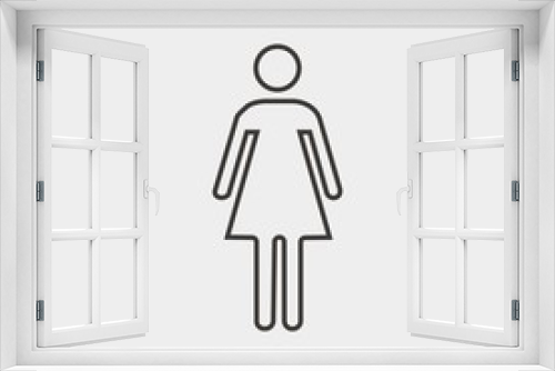 Fototapeta Naklejka Na Ścianę Okno 3D - female gender icon vector illustration and symbol for website and graphic design