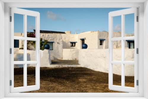 Fototapeta Naklejka Na Ścianę Okno 3D - white houses in caleta de Pedro Barba village in canary islands, spain