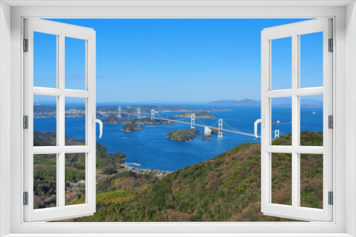 Fototapeta Naklejka Na Ścianę Okno 3D - 亀老山からの来島海峡大橋４