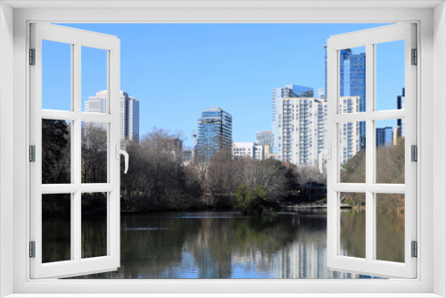 Fototapeta Naklejka Na Ścianę Okno 3D - Atlanta, United States skyline and reflections