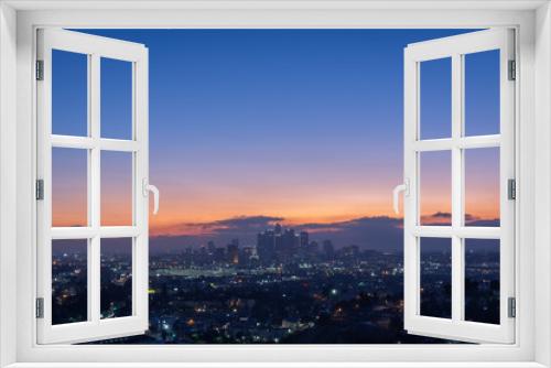 Fototapeta Naklejka Na Ścianę Okno 3D - Los Angeles Skyline at Sunset