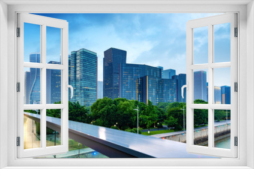 Fototapeta Naklejka Na Ścianę Okno 3D - modern building in hangzhou