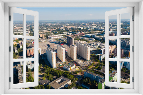 Fototapeta Naklejka Na Ścianę Okno 3D - Fall city aerial